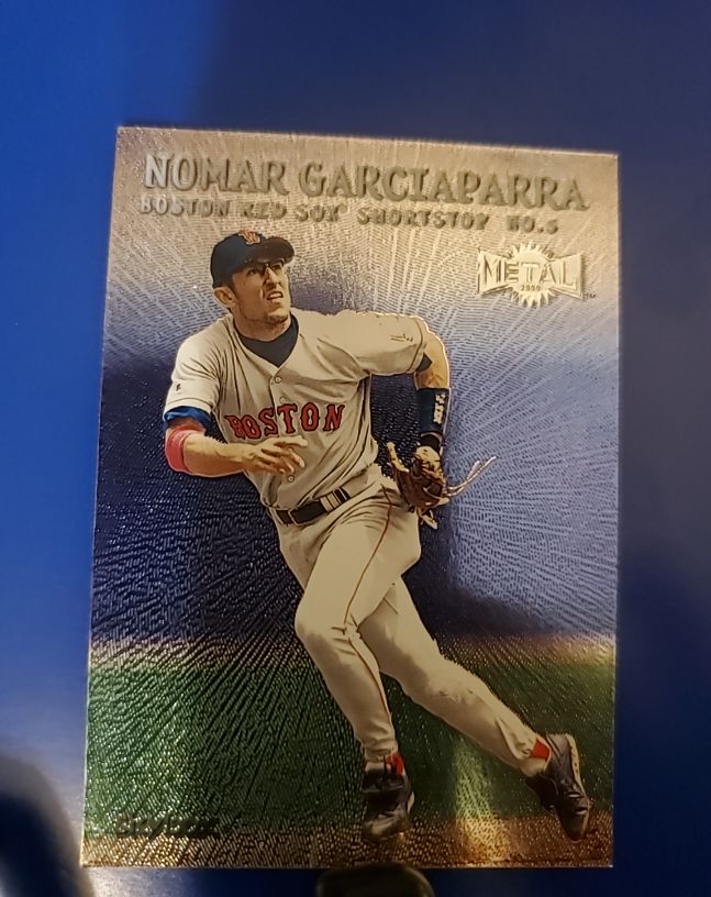 2000 Skybox Metal #12 Nomar Garciaparra — front