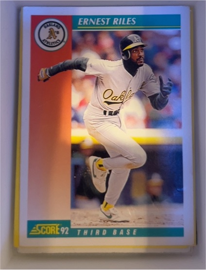 1992 Score #222 Ernest Riles — front