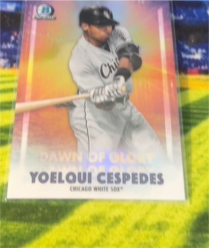 2021 Bowman Chrome Dawn of Glory #DOG-11 Yoelqui Cespedes — front