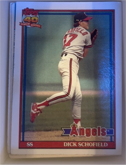 1991 Topps #736 Dick Schofield — front