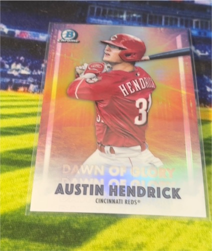 2021 Bowman Chrome Mojo Dawn of Glory #DG-15 Austin Hendrick — front