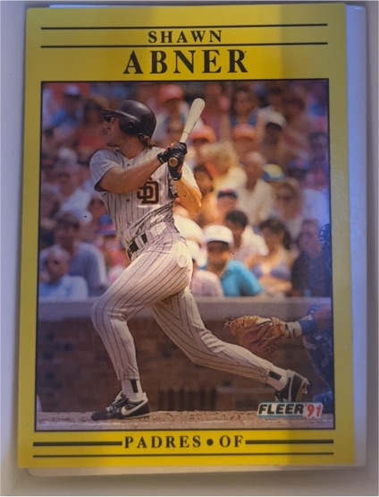 1991 Fleer #522 Shawn Abner — front