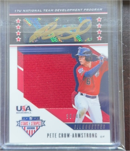 2019 Panini USA Stars & Stripes Silhouettes #6 Pete Crow-Armstrong — front
