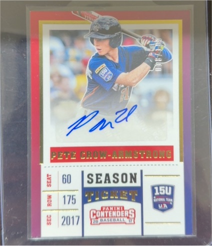 2017 Panini Contenders Season Ticket #Pete Crow-Armstrong — front