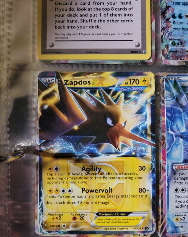 2016 Pokémon XY Evolutions #40 Zapdos EX — front