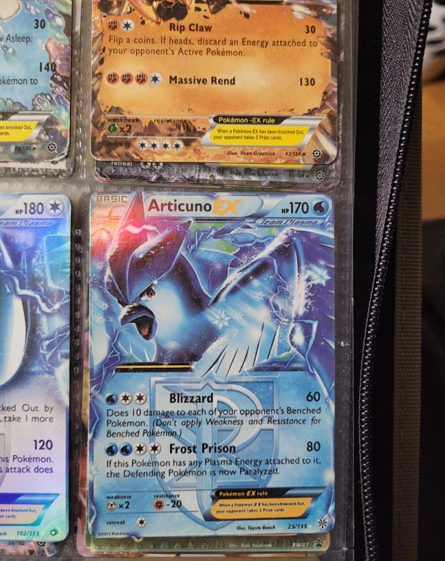 2012 Pokémon Black & White Plasma Storm #25 Articuno EX — front
