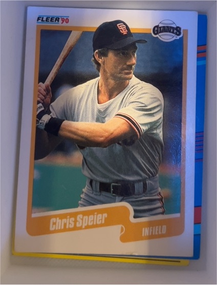 1990 Fleer #72 Chris Speier — front
