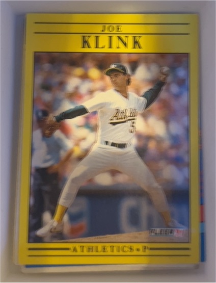 1991 Fleer #13 Joe Klink — front