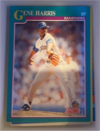 1991 Score #627 Gene Harris — front