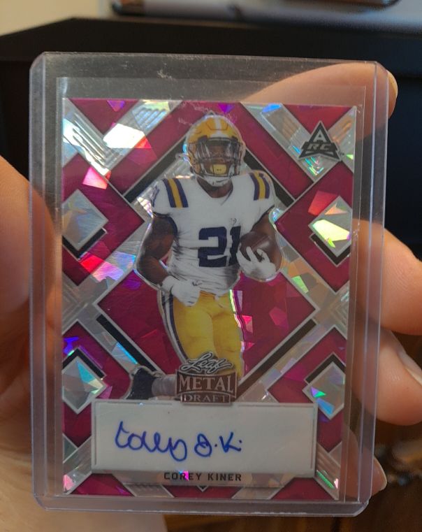 2022 Leaf Metal Draft #BA-CK2 Corey Kiner Prismatic Purple — front