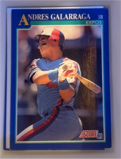 1991 Score #443 Andres Galarraga — front