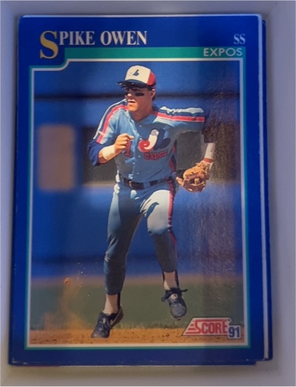 1991 Score #452 Spike Owen — front