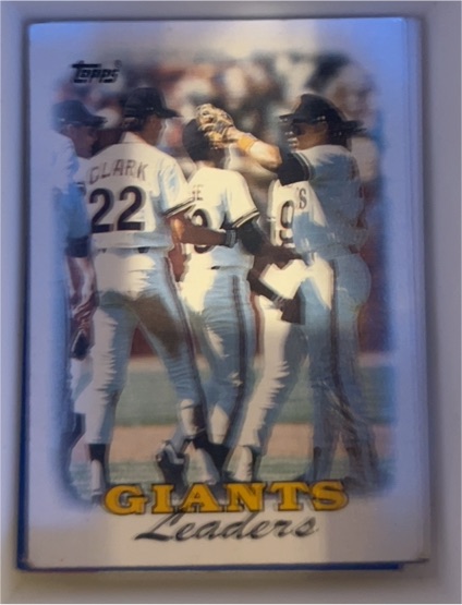 1988 Topps #261 Giants Leaders Will Clark — front