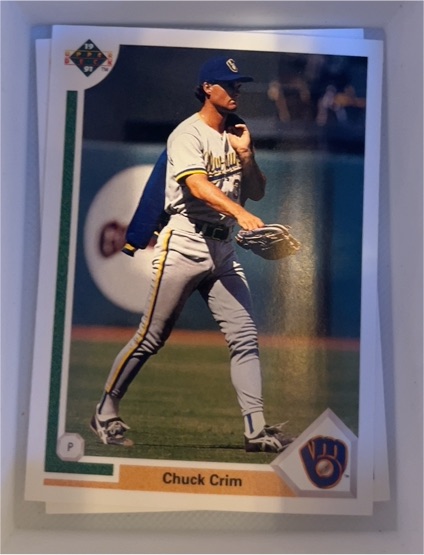 1991 Upper Deck #391 Chuck Crim Milwaukee Brewers — front