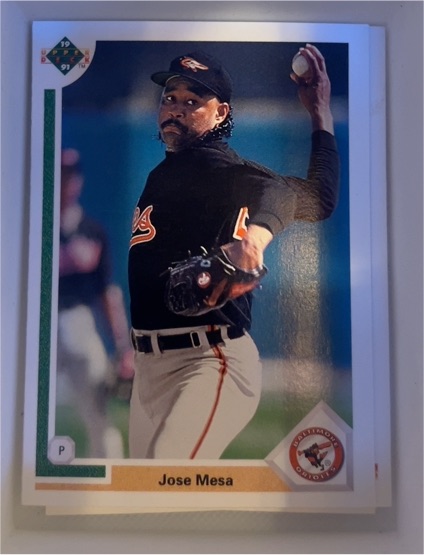 1991 Upper Deck #703 Jose Mesa — front