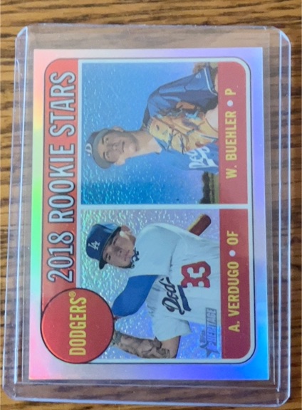 2018 Topps Heritage #266 Walker Buehler / Alex Verdugo Rookie Stars — front