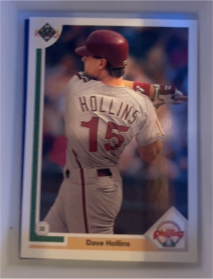 1991 Upper Deck #518 Dave Hollins — front