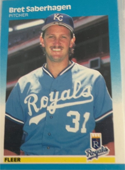 1987 Fleer #379 Bret Saberhagen — front
