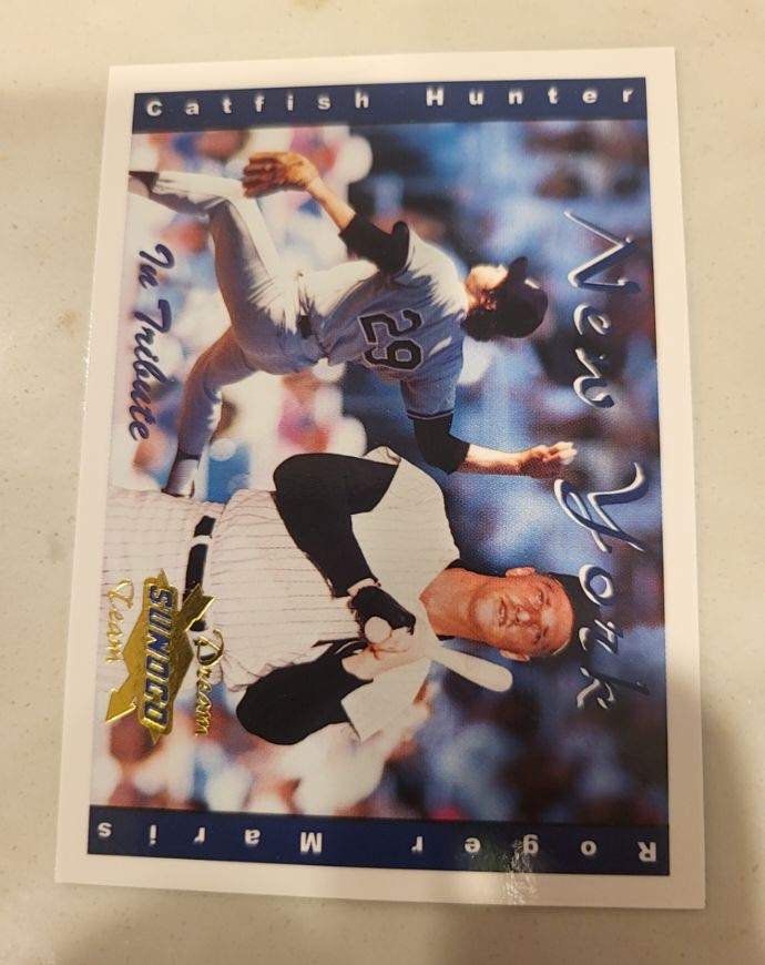 2001 Sunoco Dream Team #12 Catfish Hunter — front