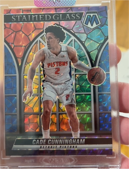 2021-22 Panini Mosaic Stained Glass #8 Cade Cunningham — front