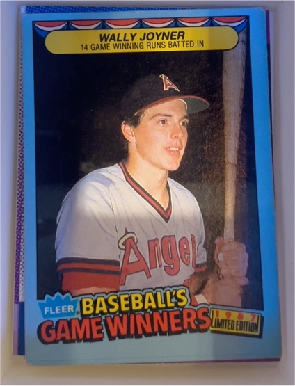 1987 Fleer Baseball's Game Winners #22 Wally Joyner — front