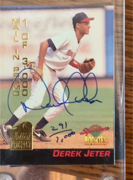 1994 Signature Rookies #S4 Derek Jeter Mail In Promo — front