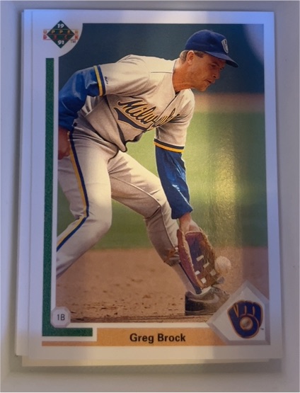 1991 Upper Deck #289 Greg Brock — front