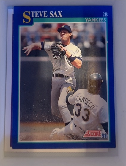 1991 Score #32 Steve Sax — front