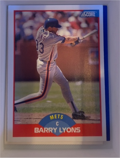 1989 Score #456 Barry Lyons — front