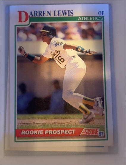 1991 Score #350 Darren Lewis — front