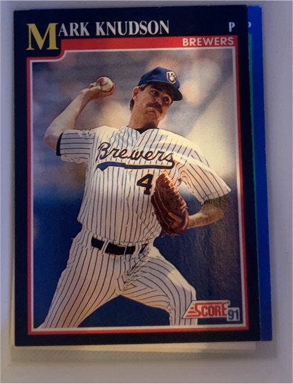 1991 Score #unknown Mark Knudson — front