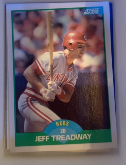 1989 Score #86 Jeff Treadway Cincinnati Reds — front