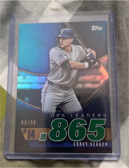 2025 Topps Series 2 OPS Leaders #OPS-14 Corey Seager — front