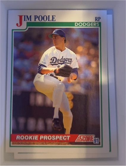 1991 Score #357 Jim Poole — front