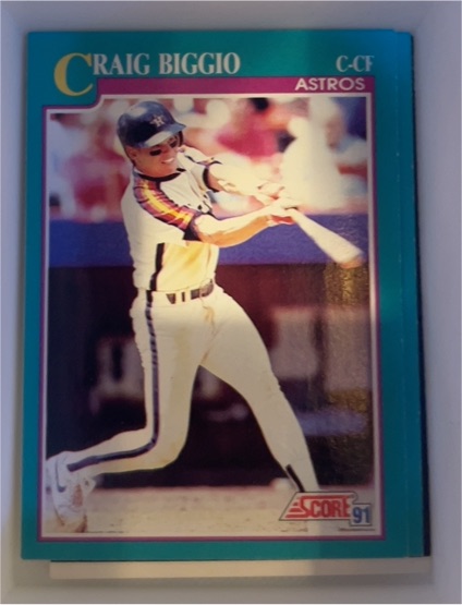 1991 Score #161 Craig Biggio — front