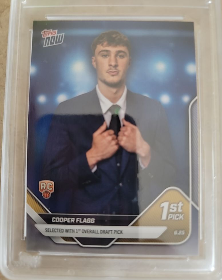 2025 Topps Now #D1 Cooper Flagg 1st Overall Draft Pick RC Rookie — front