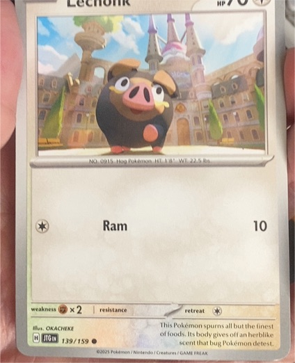 2025 Pokémon TCG Journey Together #139 Lechonk — front