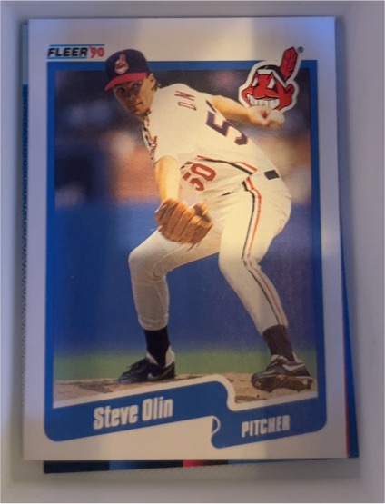 1990 Fleer #484 Steve Olin — front