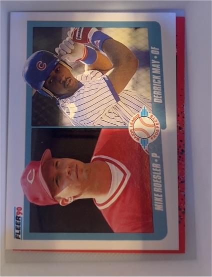 1990 Fleer #645 Derrick May / Mike Roesler — front