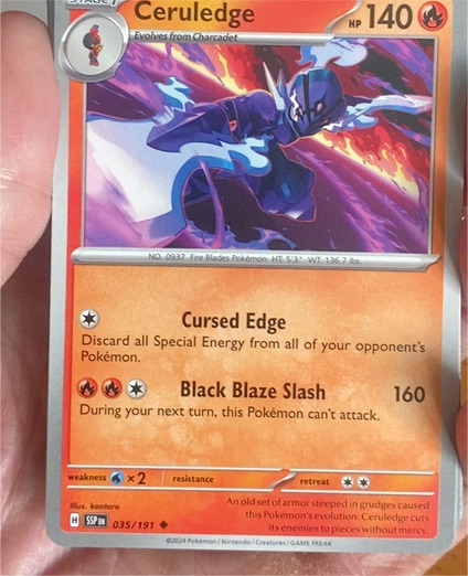 2024 Pokémon SV08: Surging Sparks #035 Ceruledge — front