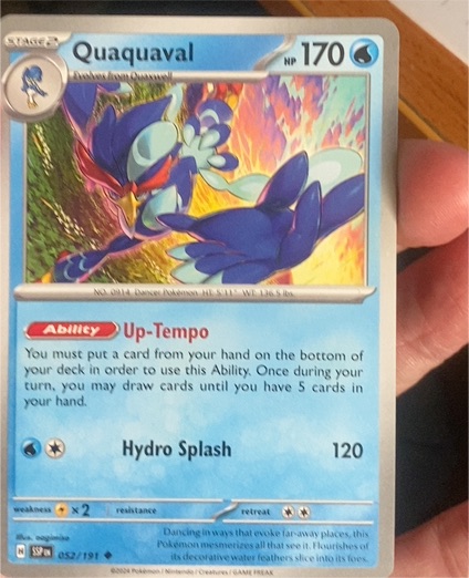 2024 Pokémon SV08: Surging Sparks #052 Quaquaval — front