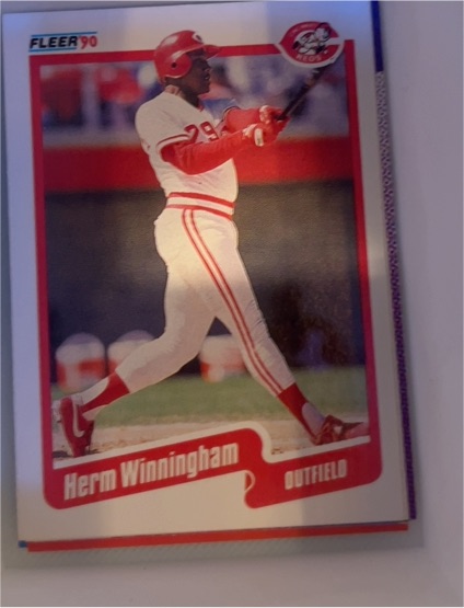 1990 Fleer #435 Herm Winningham — front