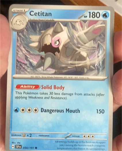 2024 Pokémon Scarlet & Violet Surging Sparks #54 Cetitan — front