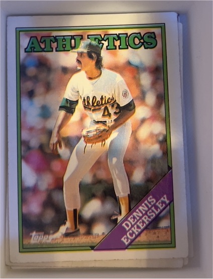 1988 Topps #72 Dennis Eckersley Oakland Athletics — front