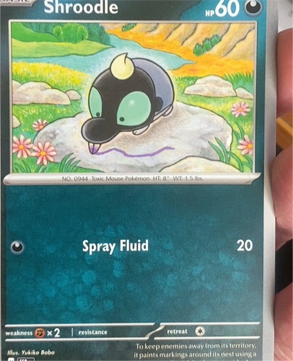 2023 Pokémon SV08: Surging Sparks #120 Shroodle — front