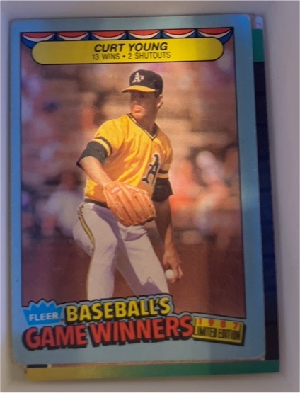 1987 Fleer Baseball's Game Winners Curt Young — front