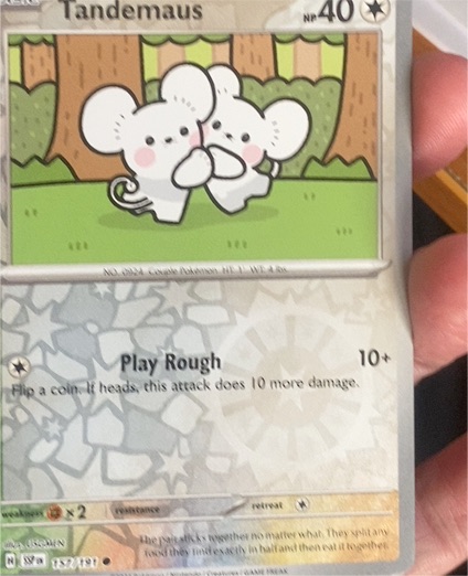 2024 Pokémon SV08: Surging Sparks #157 Tandemaus — front