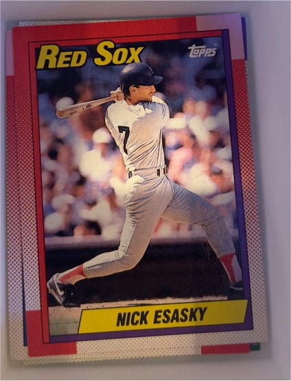 1990 Topps #206 Nick Esasky Boston Red Sox — front
