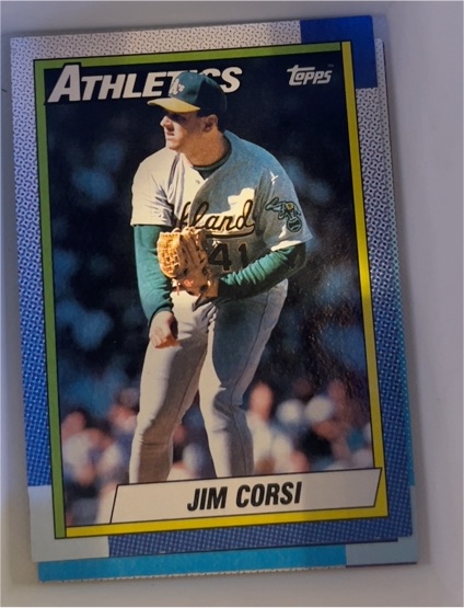 1990 Topps #600 Jim Corsi — front