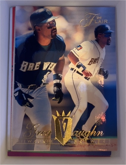 1994 Fleer Flair #V Greg Vaughn — front